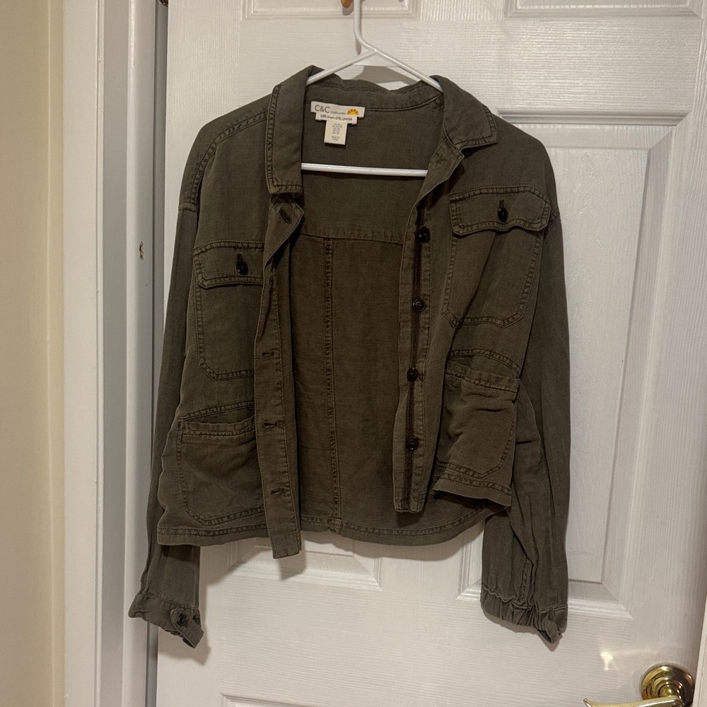 C&C California Women's Olive Utility Jacket